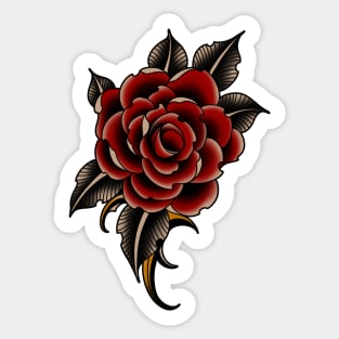 Rose Traditional Tattoo Sticker